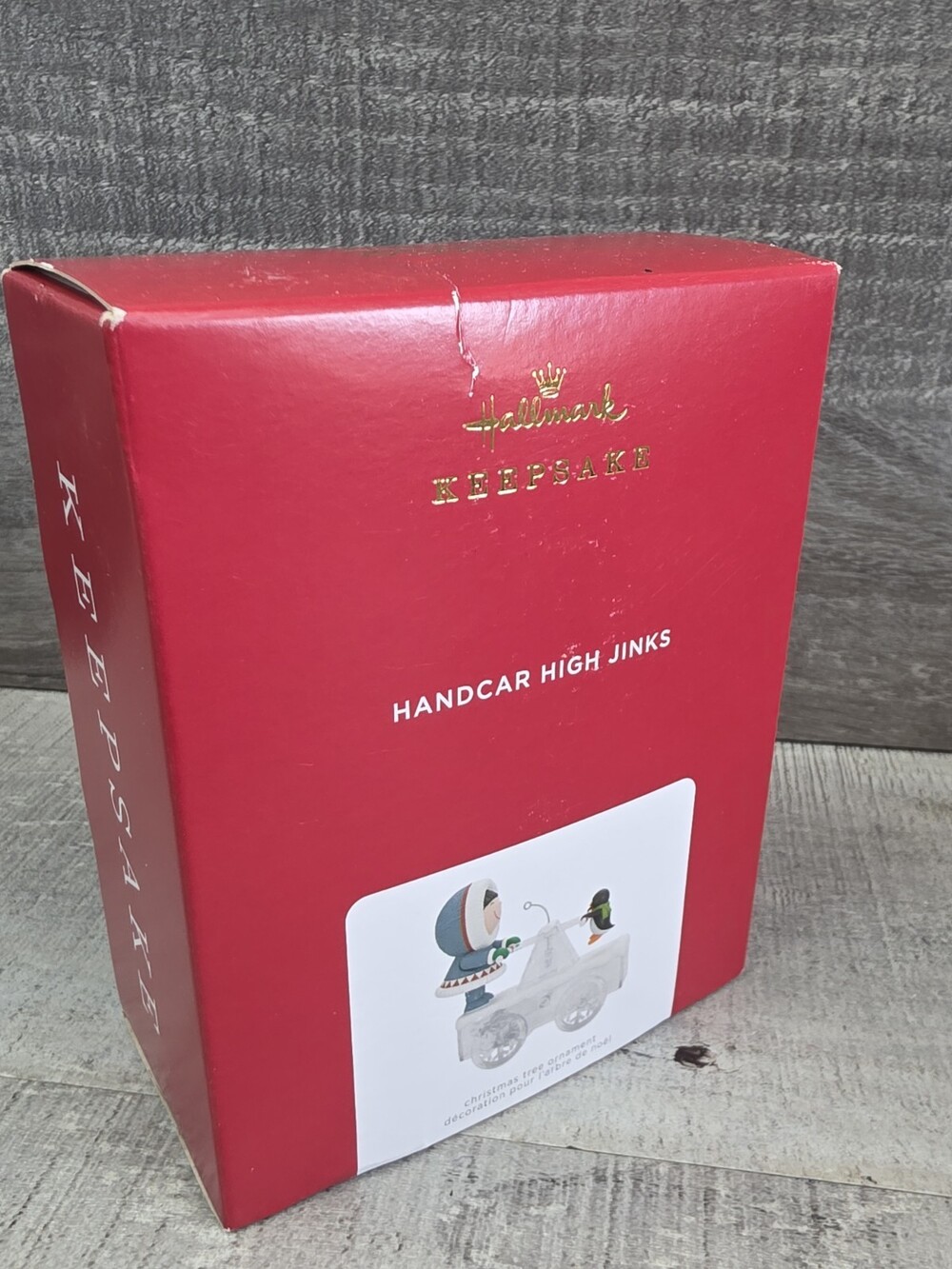 Hallmark Ornament 2021 Frosty Friends "Handcar High Jinks" Motion g50